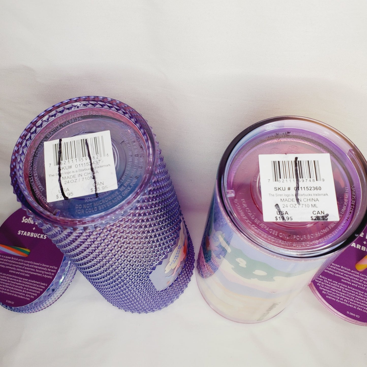 StarbucksxSofie Birkin Rainbow Gay Pride Summer 2024 Bling Studded Tumblers-NWT