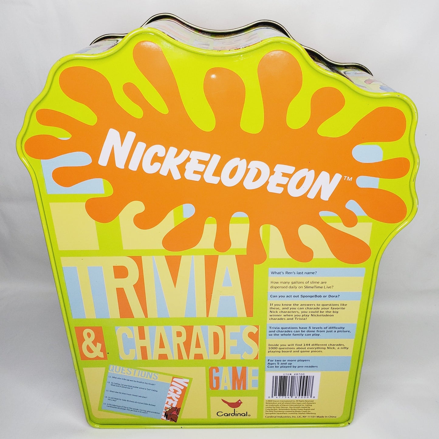 Vintage '04 Nickelodeon Trivia & Charades Game. Over 1000 questions & 30 Characters