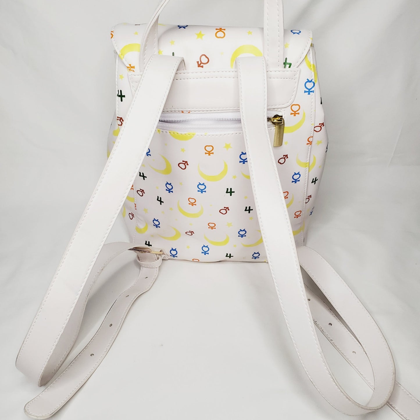 Large Sailor Moon White Backpack Purse. Unused. Toei Animation