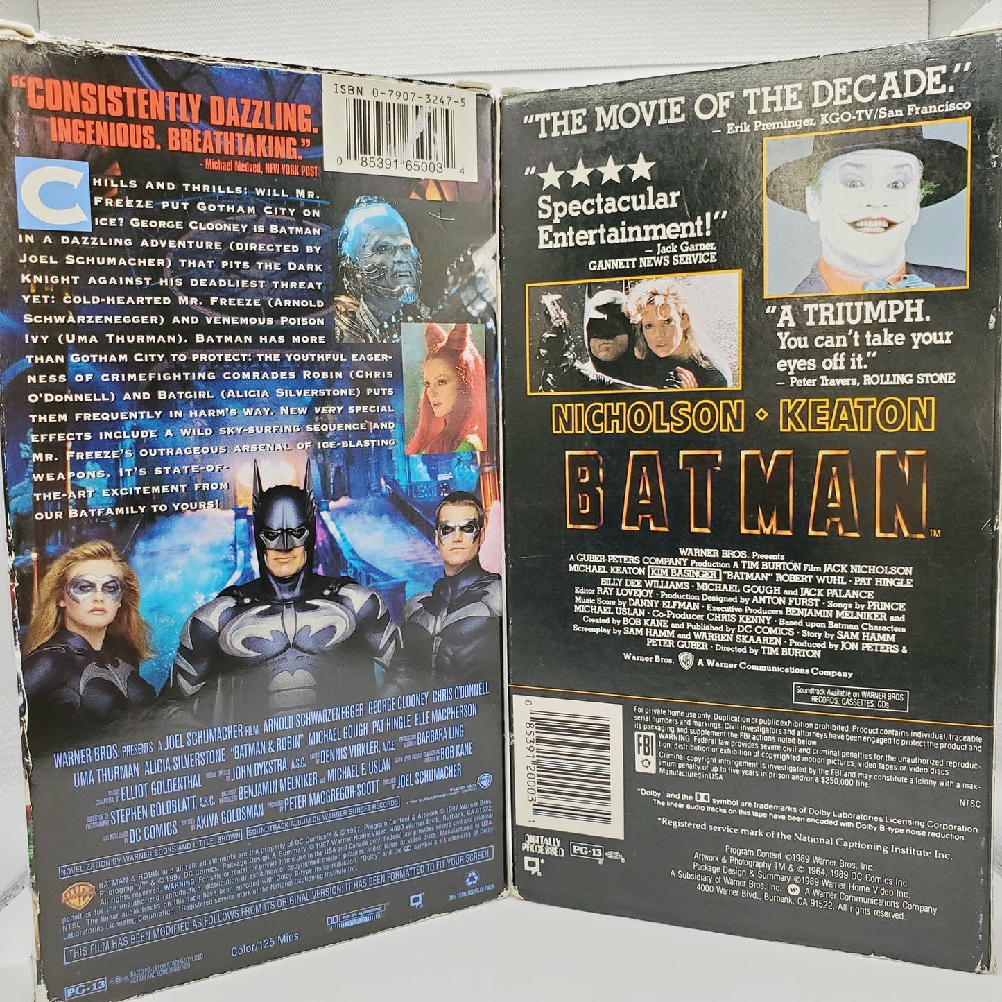 Batman Vintage VHS Bundle. Tim Burton's Batman '89. Batman & Robin '97. Tested