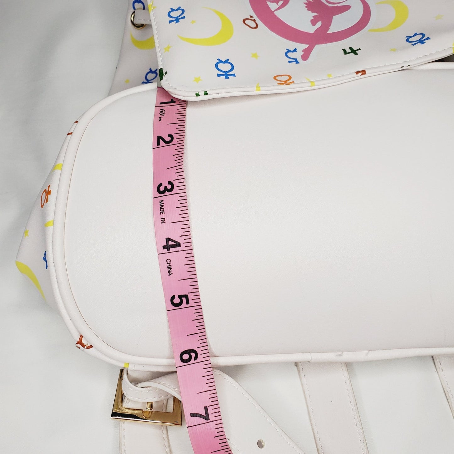 Large Sailor Moon White Backpack Purse. Unused. Toei Animation