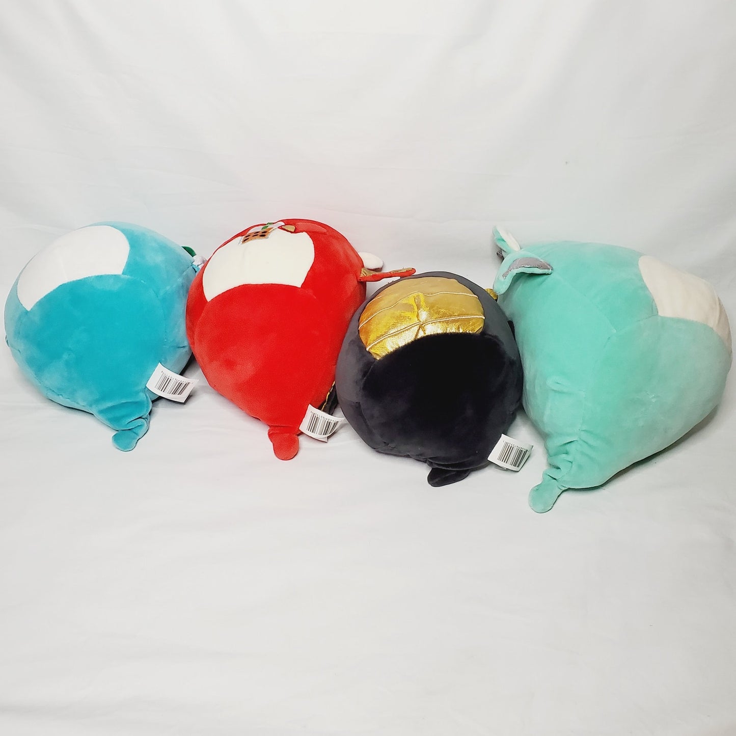 4 Dragon Squishmallows: Luxmen, Baiden, Avrill, Miles. Stuffed Animals. Plushies
