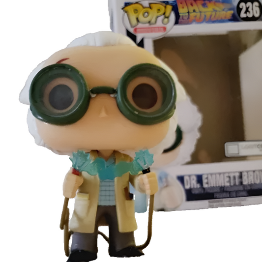 Back to the Future Dr. Emmett Brown Loot Crate Exclusive 236 Funko Pop 14+ - NIB