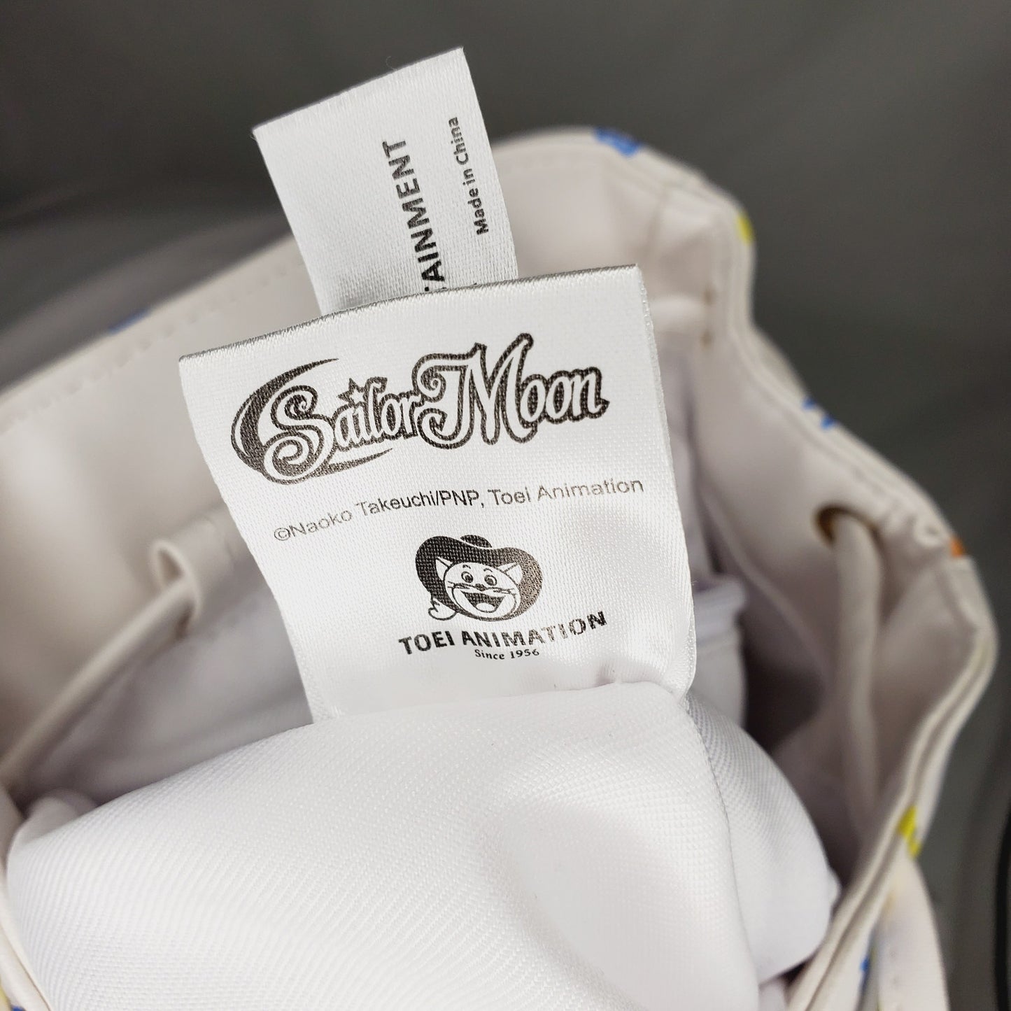 Large Sailor Moon White Backpack Purse. Unused. Toei Animation
