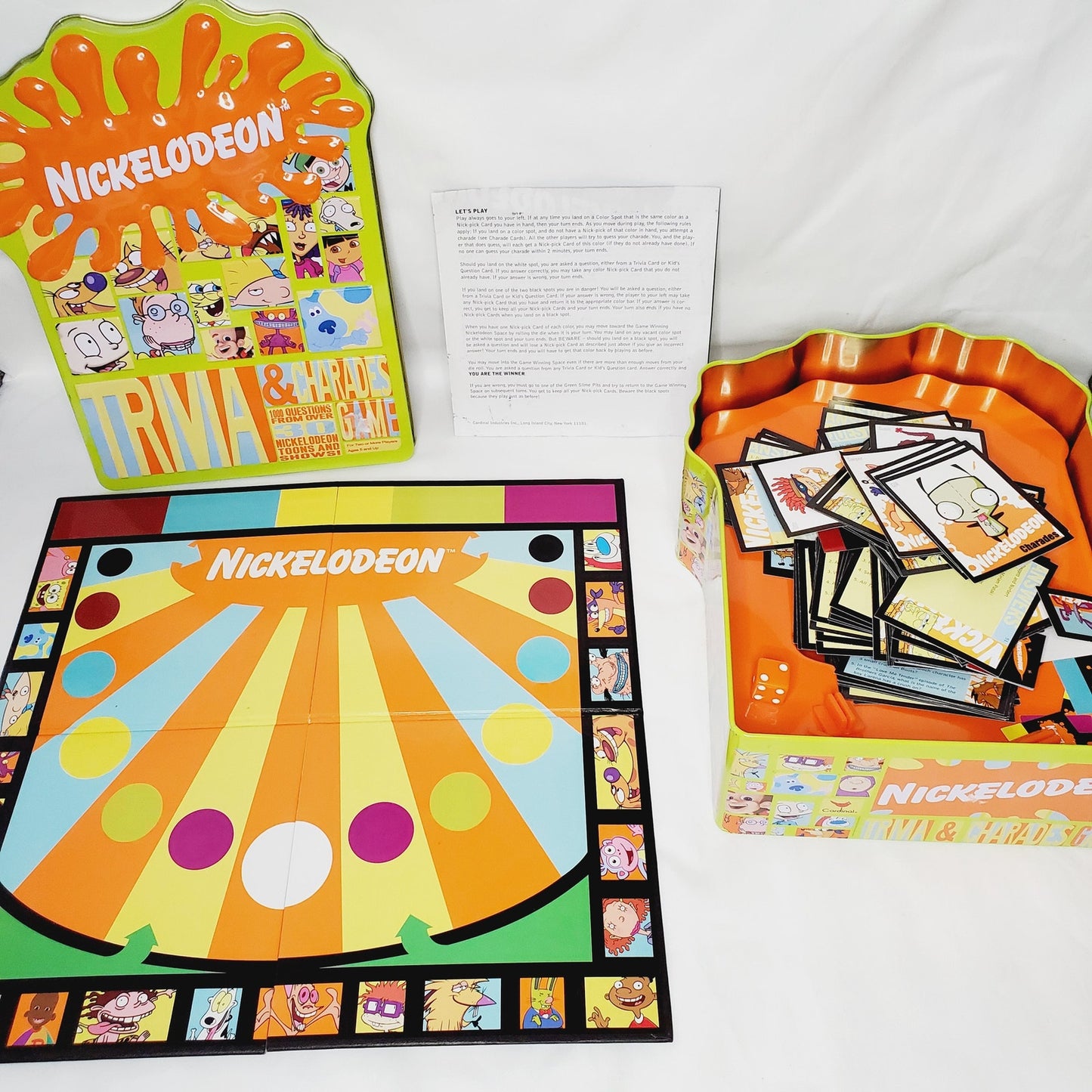 Vintage '04 Nickelodeon Trivia & Charades Game. Over 1000 questions & 30 Characters
