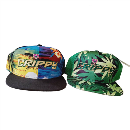 Crippy Embroidered Headwear Cannabis Marijuana 420 Adjustable Trucker Hats - NWT
