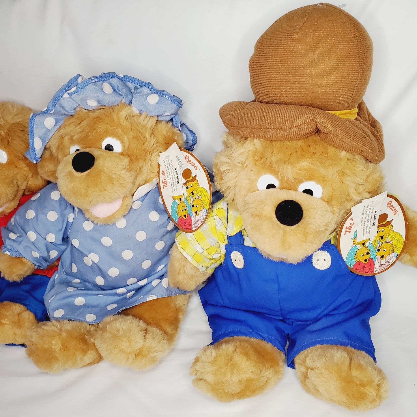 '93 Vintage The Berenstains Bears Chosum Int'l Soft Plush Full Set of 4 - NWT