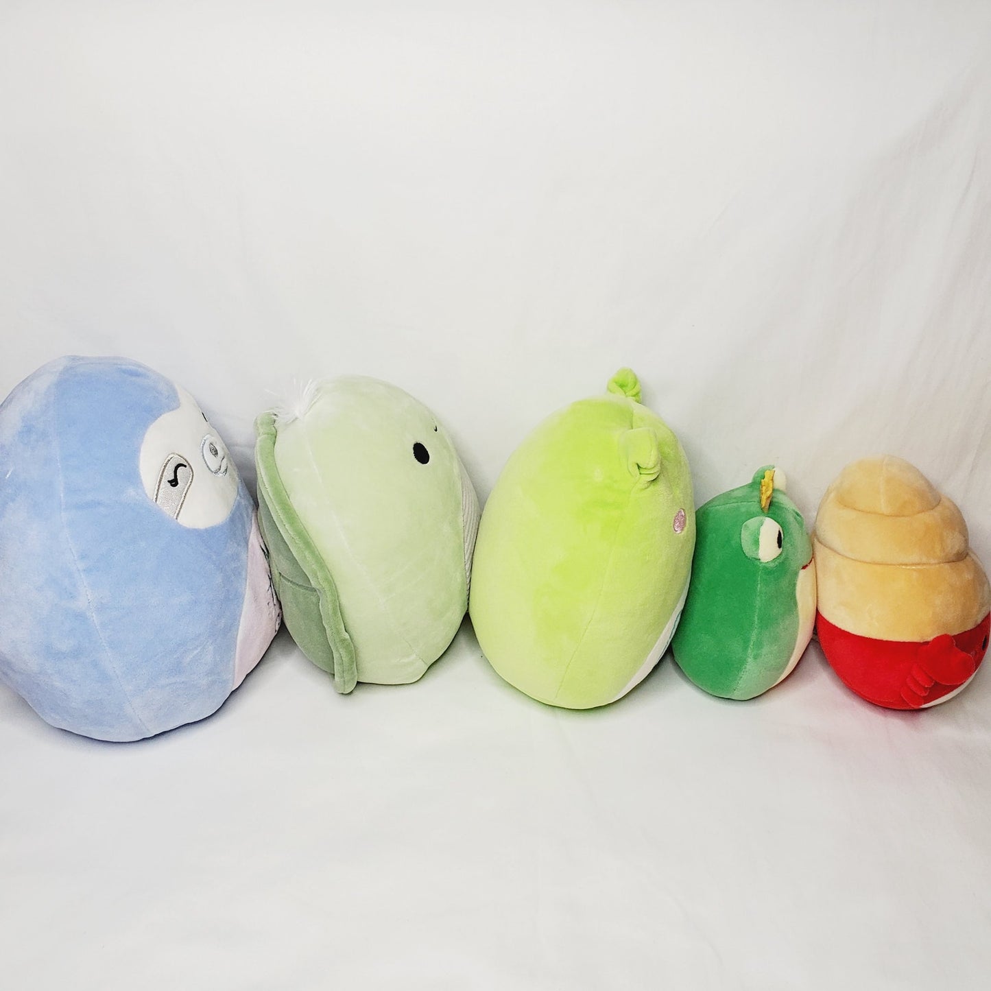 Squishmallows: Helene Sloth, Wendy Frog, Herb Turtle, Indie Crab, Baratelli - LNew