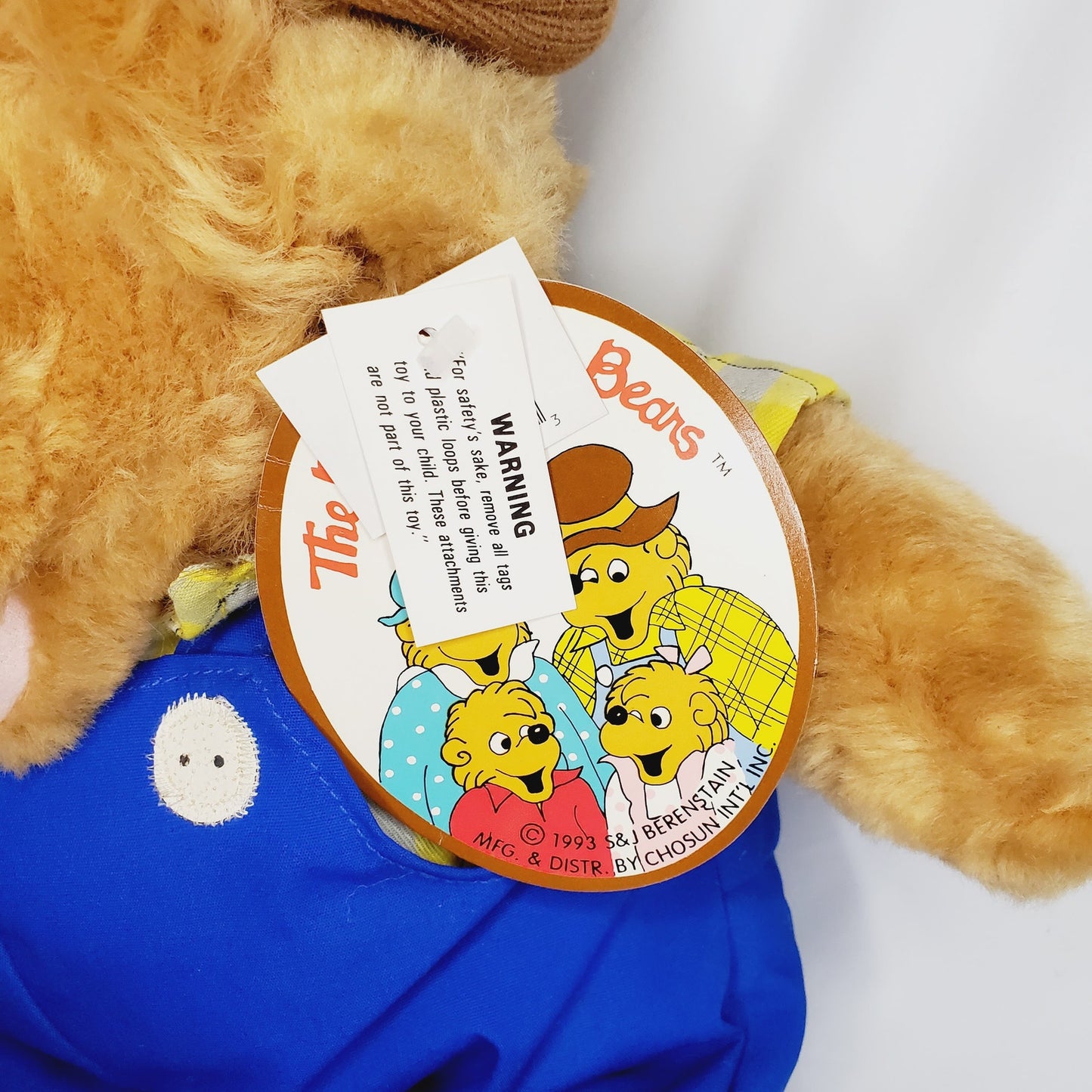 '93 Vintage The Berenstains Bears Chosum Int'l Soft Plush Full Set of 4 - NWT