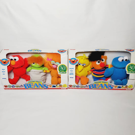 '97 Vintage Sesame Street Beans (beanie babies) Plushes 30 year celebration - NIB