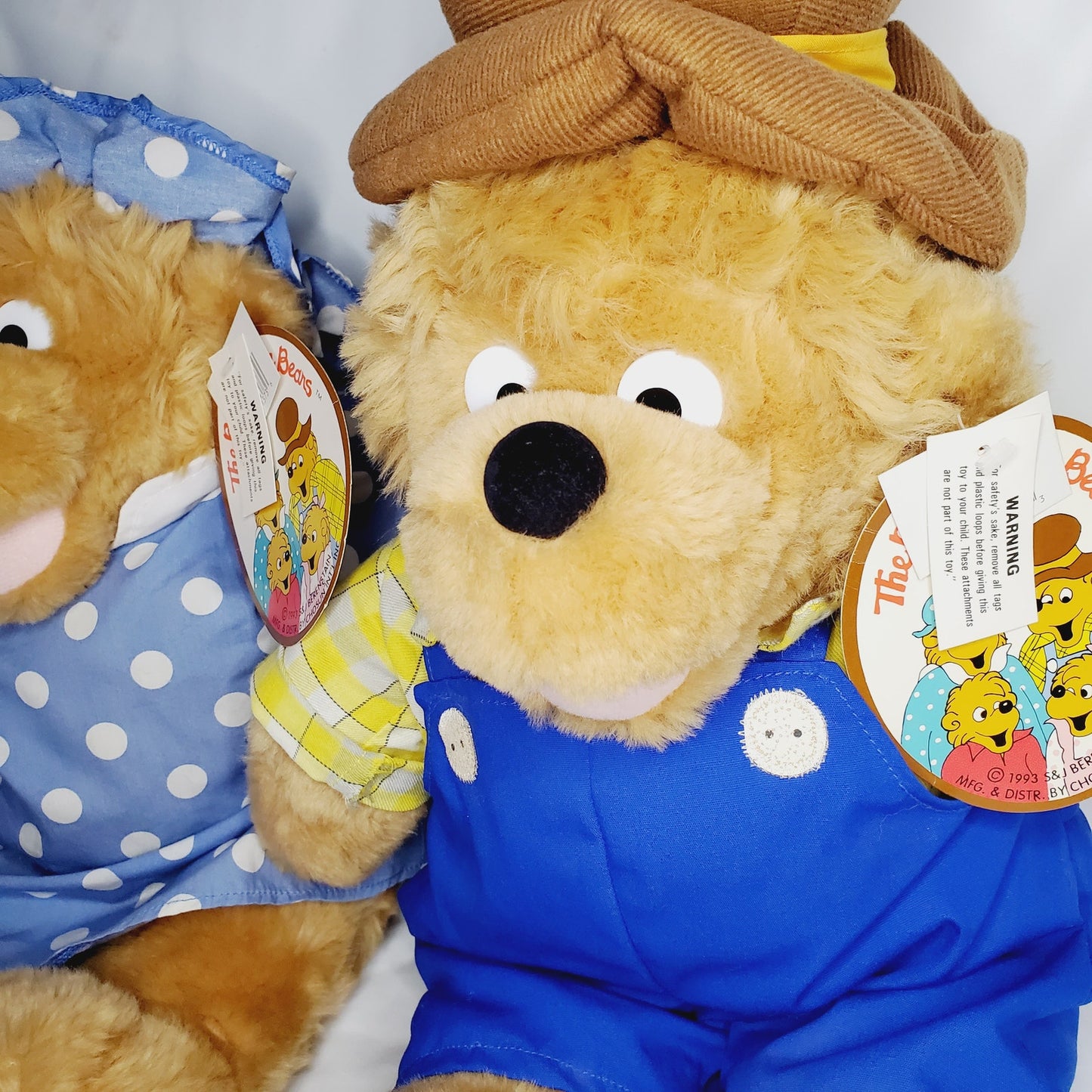 '93 Vintage The Berenstains Bears Chosum Int'l Soft Plush Full Set of 4 - NWT
