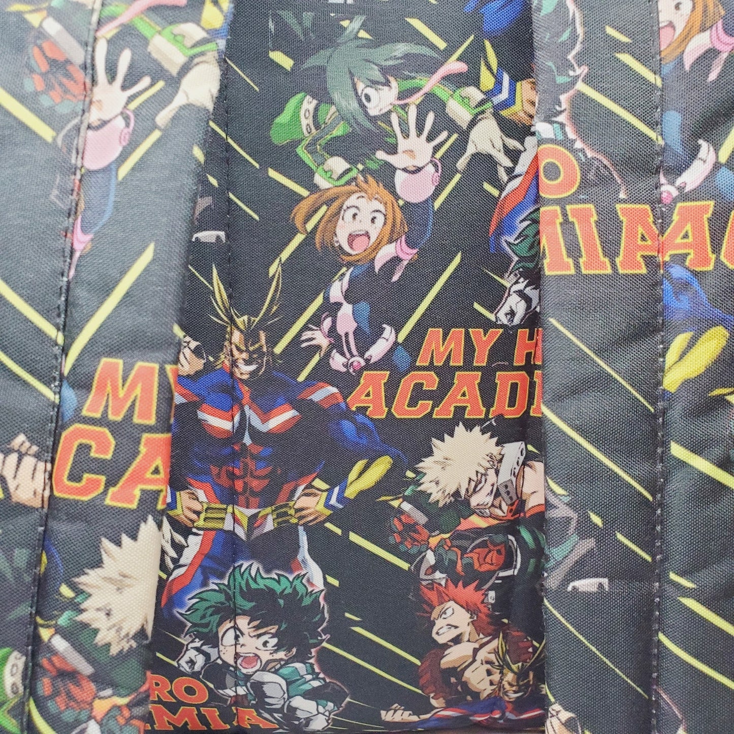 My Hero Academia Graphic Print Black Adult Size Backpack w/ Adj Padded Straps