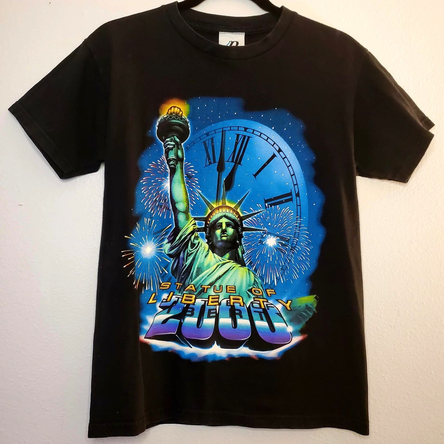 2000 Vintage Y2K Statue of Liberty New York Dynasty Small 100% Cotton-LNew