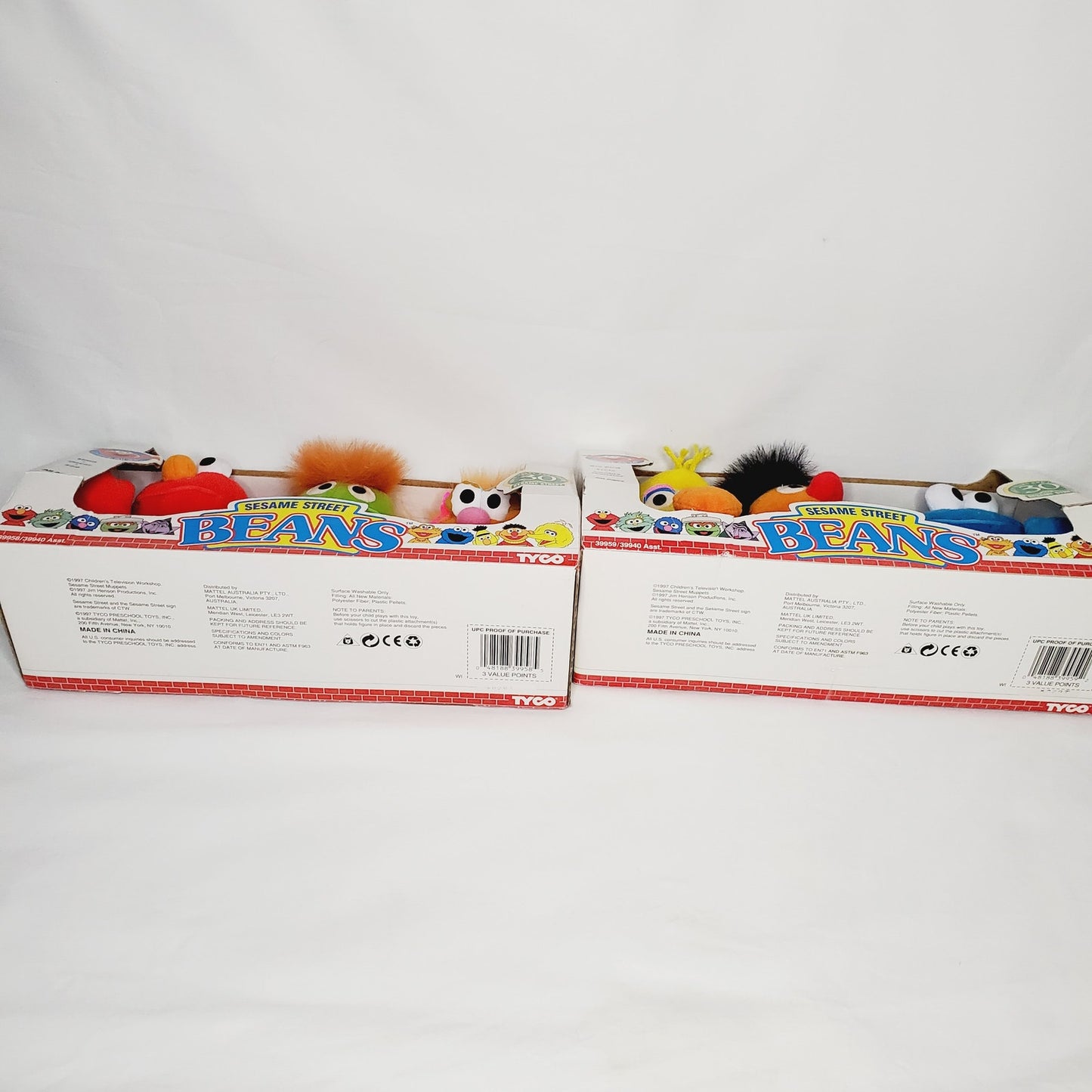 '97 Vintage Sesame Street Beans (beanie babies) Plushes 30 year celebration - NIB