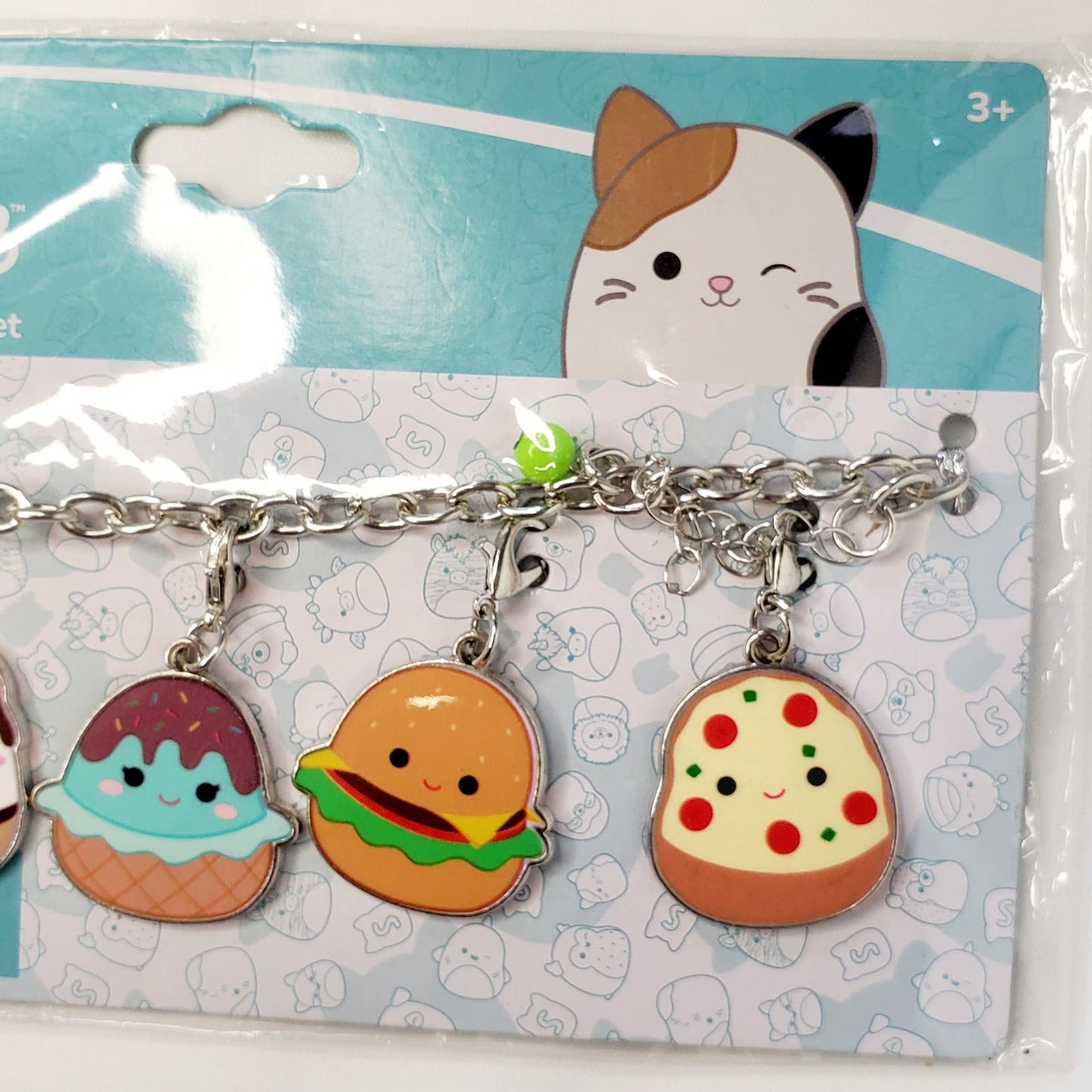 Squishmallow Summer Interchangeable Charm Bracelet. Fries, Smores, Ice Cream-NIP