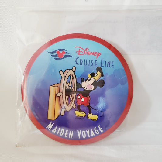 '94 Vintage Disney Cruise Line Maiden Voyage Mickey Mouse Metal Pin Collectible