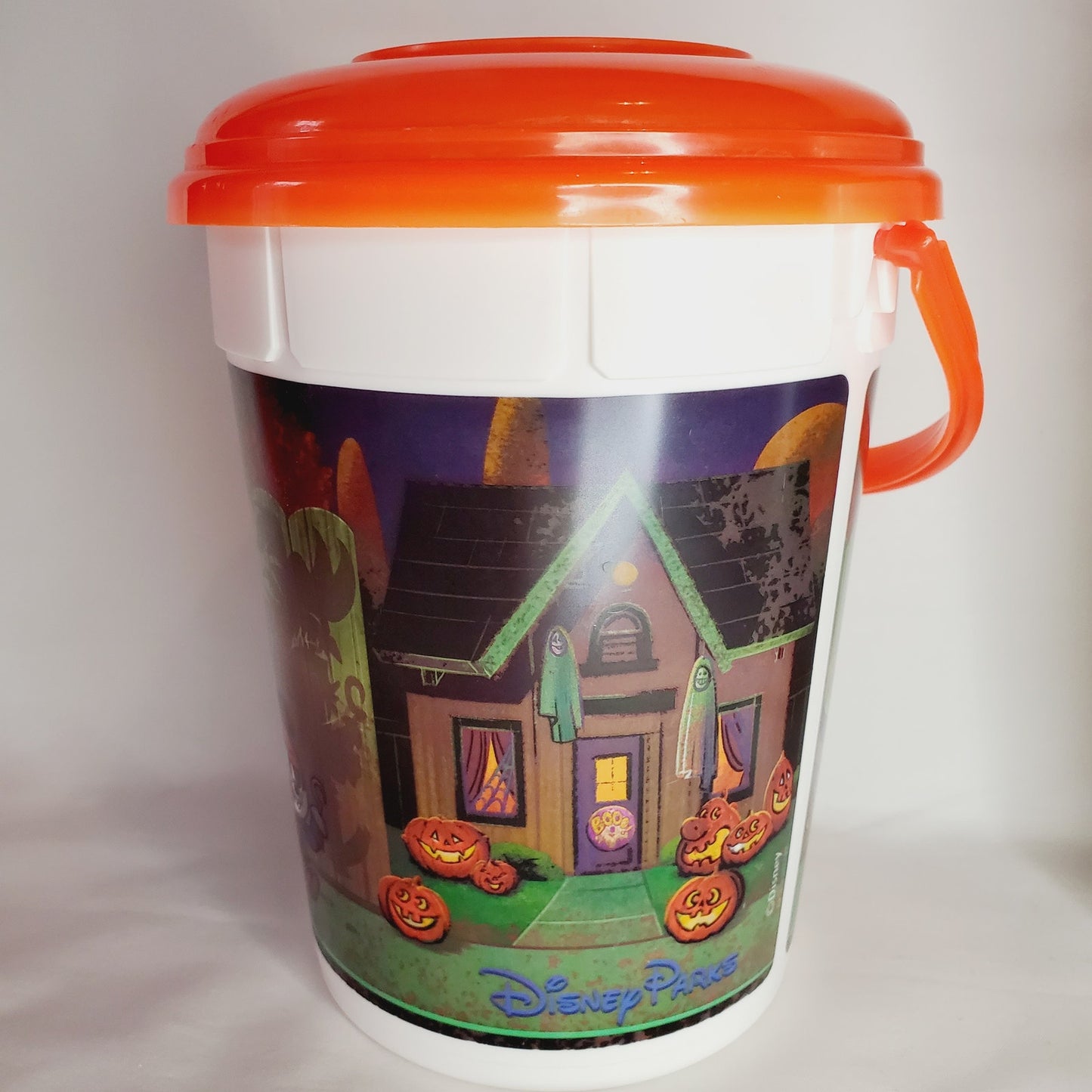 Disney Parks Vintage Halloween Candy Buckets x2 w/ matching lids & handles - LNew