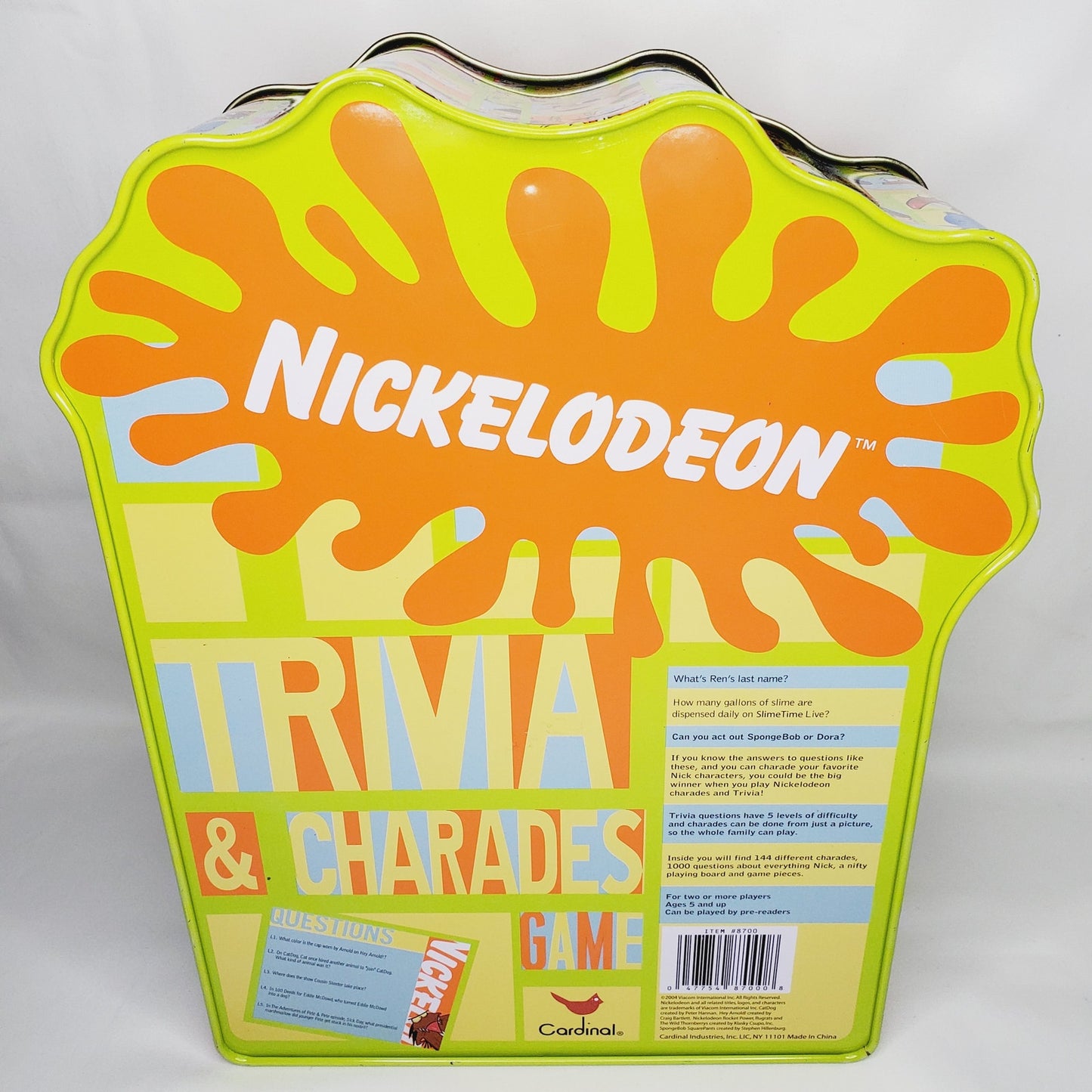 2004 Vintage Nickelodeon Trivia & Charades Game. Over 1000 questions & 30 Characters