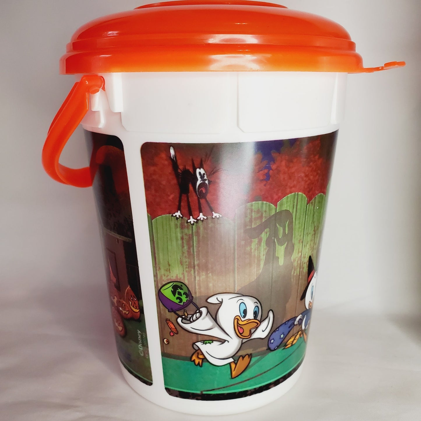 Disney Parks Vintage Halloween Candy Buckets x2 w/ matching lids & handles - LNew