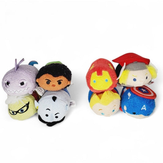 8 Disney & Marvel Tsum Tsum Mini Beanie Plushes Bundle. Ironman, Thor and more!