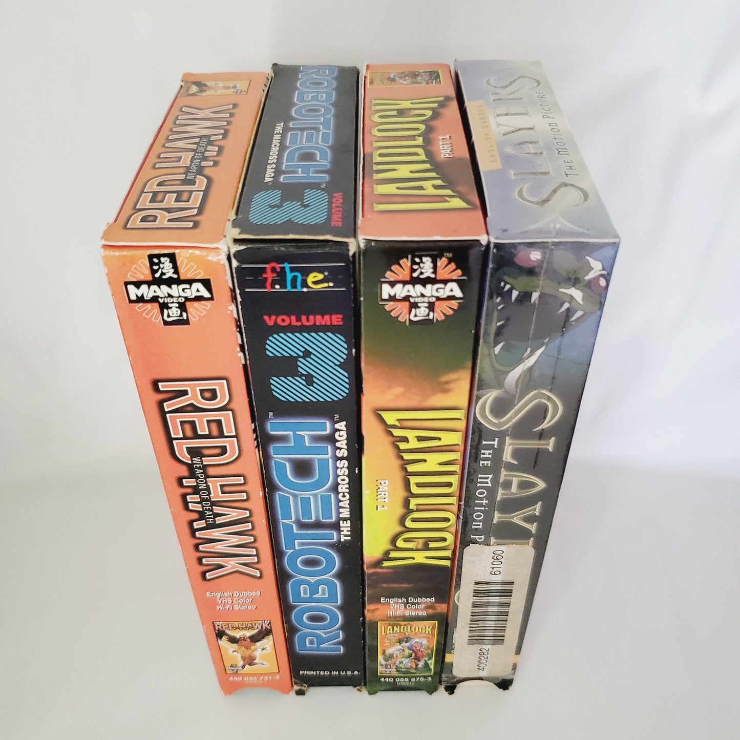 80s & 90s Anime VHS Bundle. Red Hawk, Robotech, Landlock, Slayers. Vintage-Tested