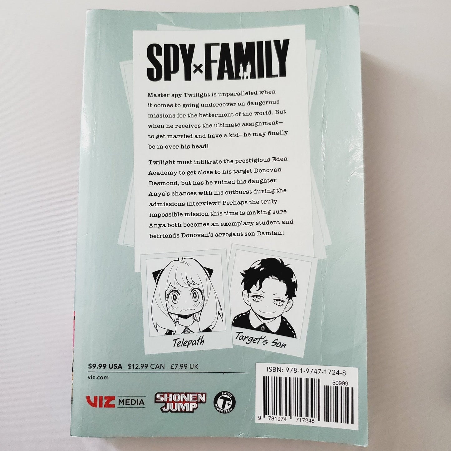 Spy × Family Manga 1-3 Collection Set Tatsuya Endo. Loid, Yor, Anya. Family comedy