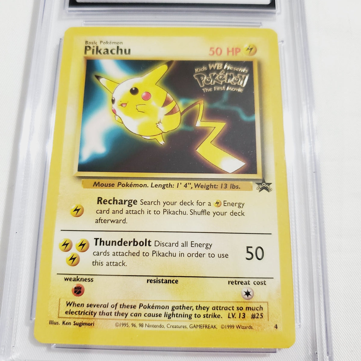 '99 Pikachu: Black Star Movie Promo Pokemon CGC Graded 8 EXMT+ Vintage