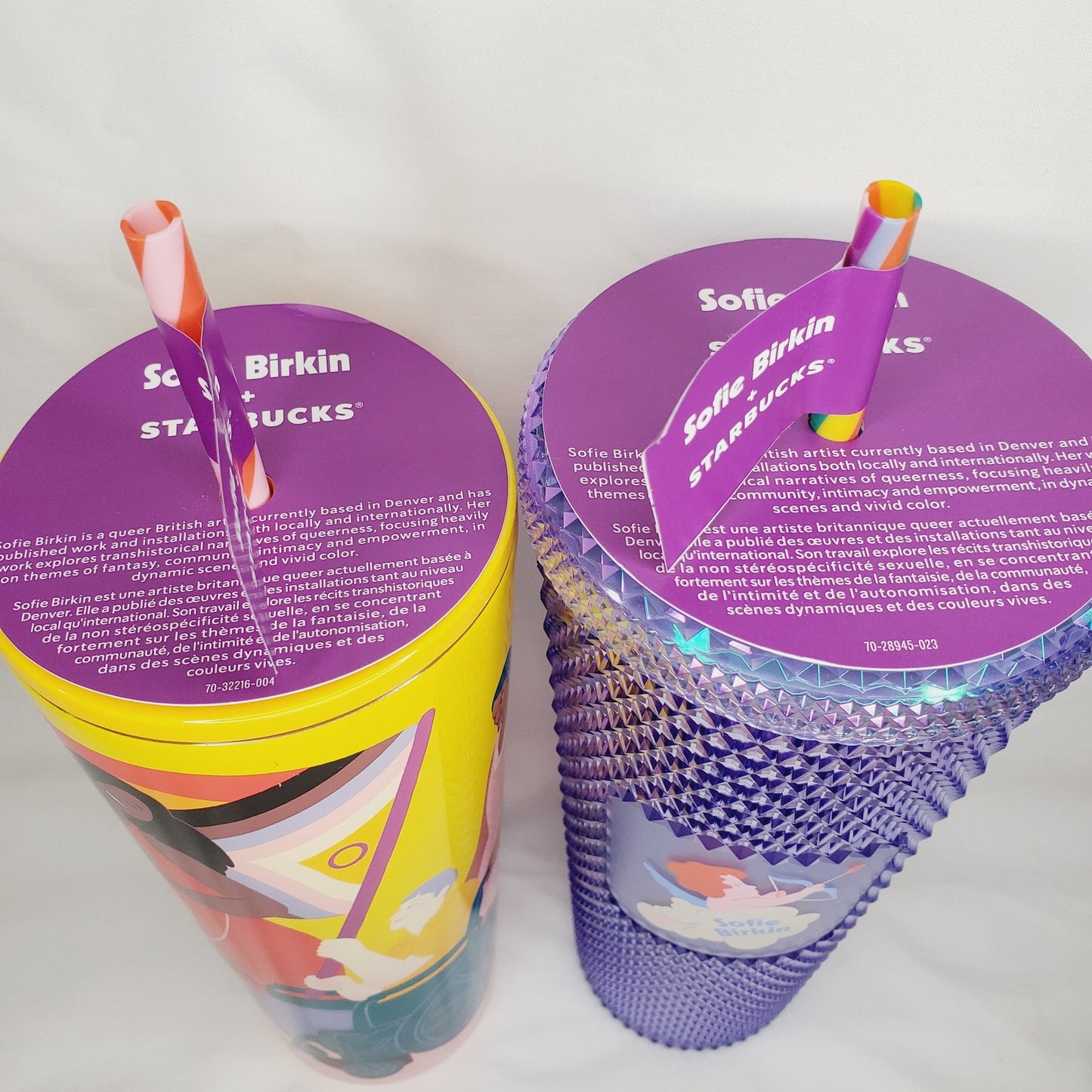 Starbucks x Sofie Birkin 2024 Rainbow Gay Pride Bling Studded Summer Tumblers - NWT