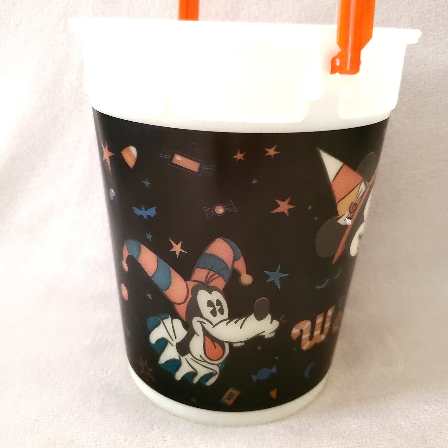 Disney World Halloween Mickey & Friends Glow-in-the-dark Bucket w/ Orange Handle