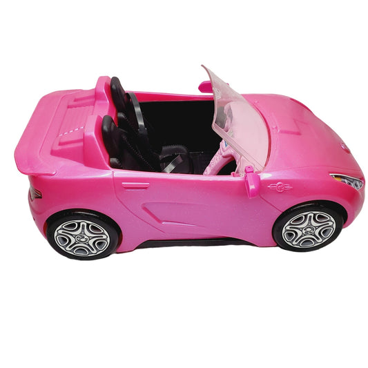 Barbie Pink Sparkly Glam Mattel Convertible Toy Car 2016 Mattel 13"×7"×5" - LNew