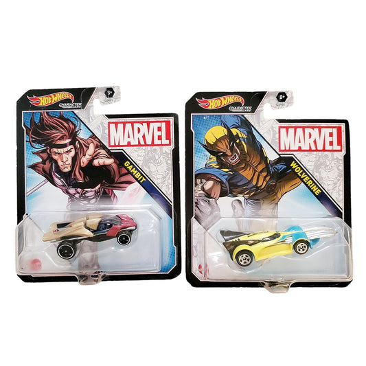 Hot Wheels Marvel X-Men Character Die-Cast Cars. Wolverine & Gambit '20 - NIB