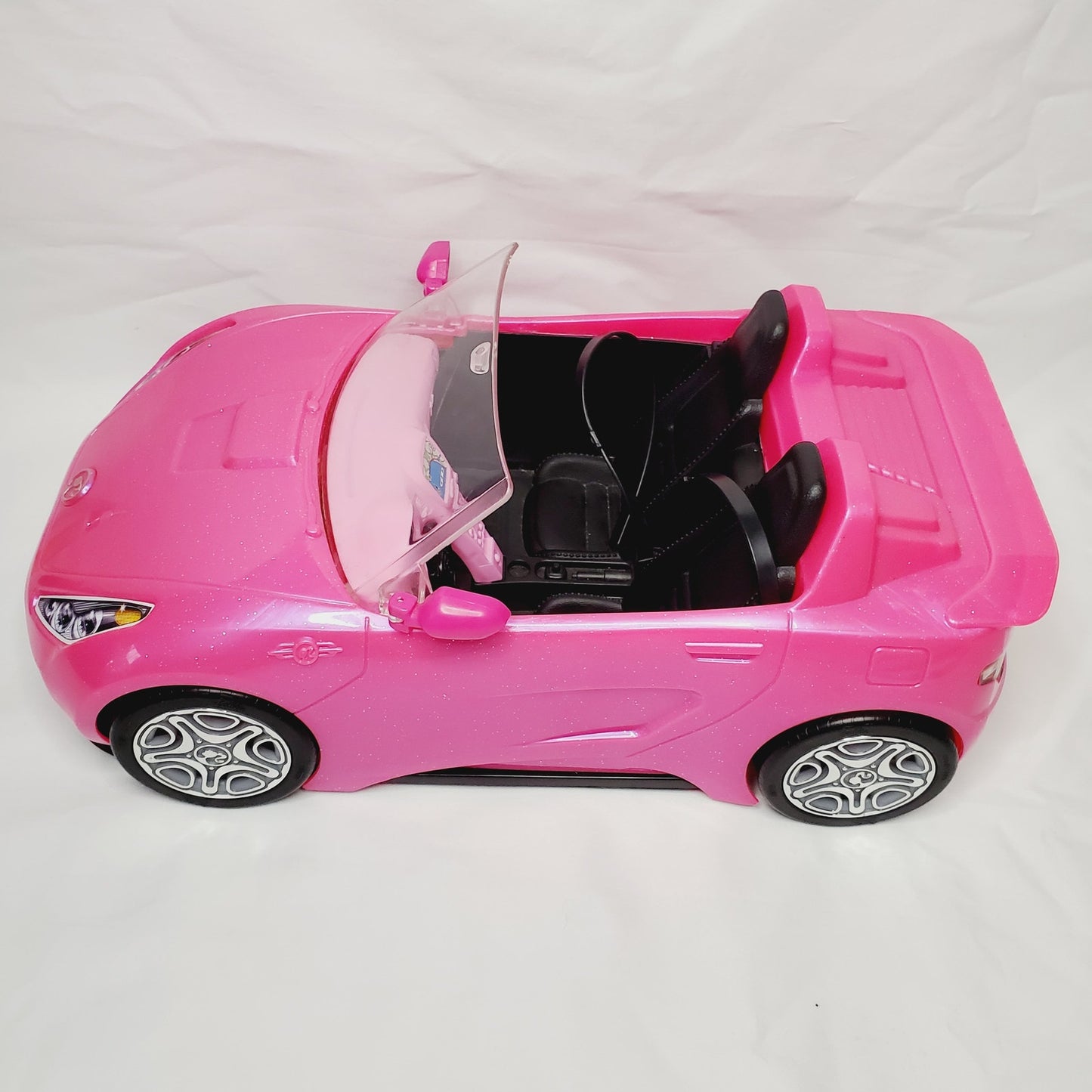 Barbie Pink Sparkly Glam Mattel Convertible Toy Car 2016 Mattel 13"×7"×5" - LNew