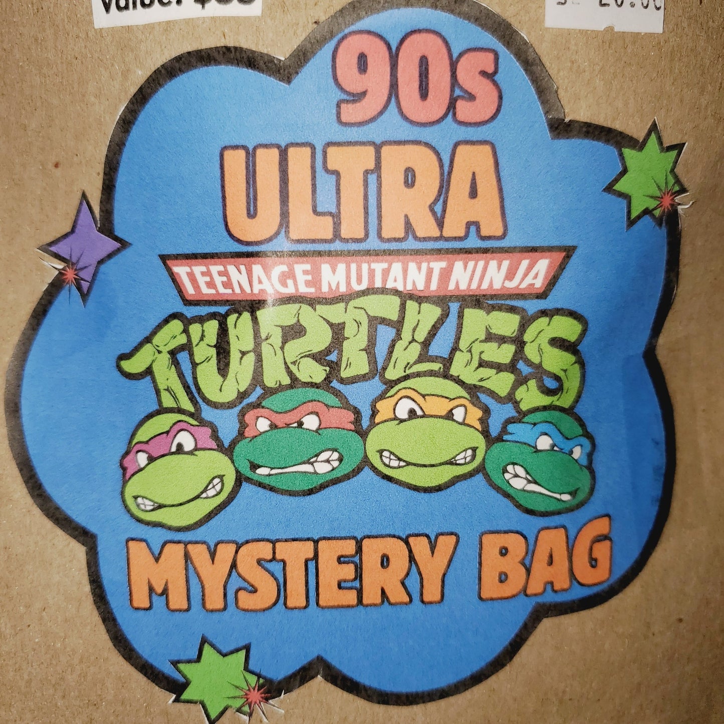 '90s TMNT Mystery Bag. 2x Vintage TMNT Loose Figs + BONUS McD's Mystery Toy
