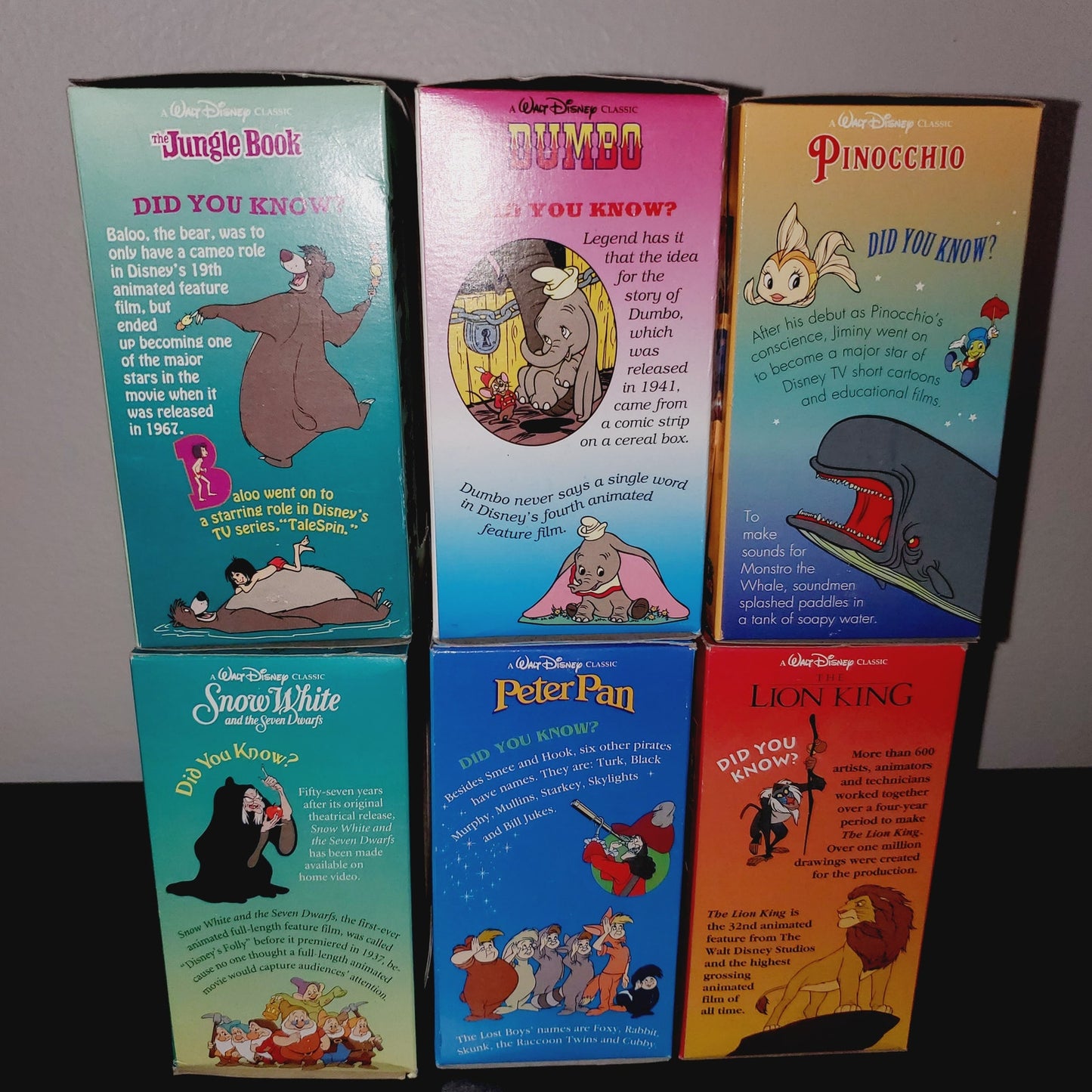 6 Vintage '94 Disney Burger King Collectors Series Movie Cups $10 each - LNew