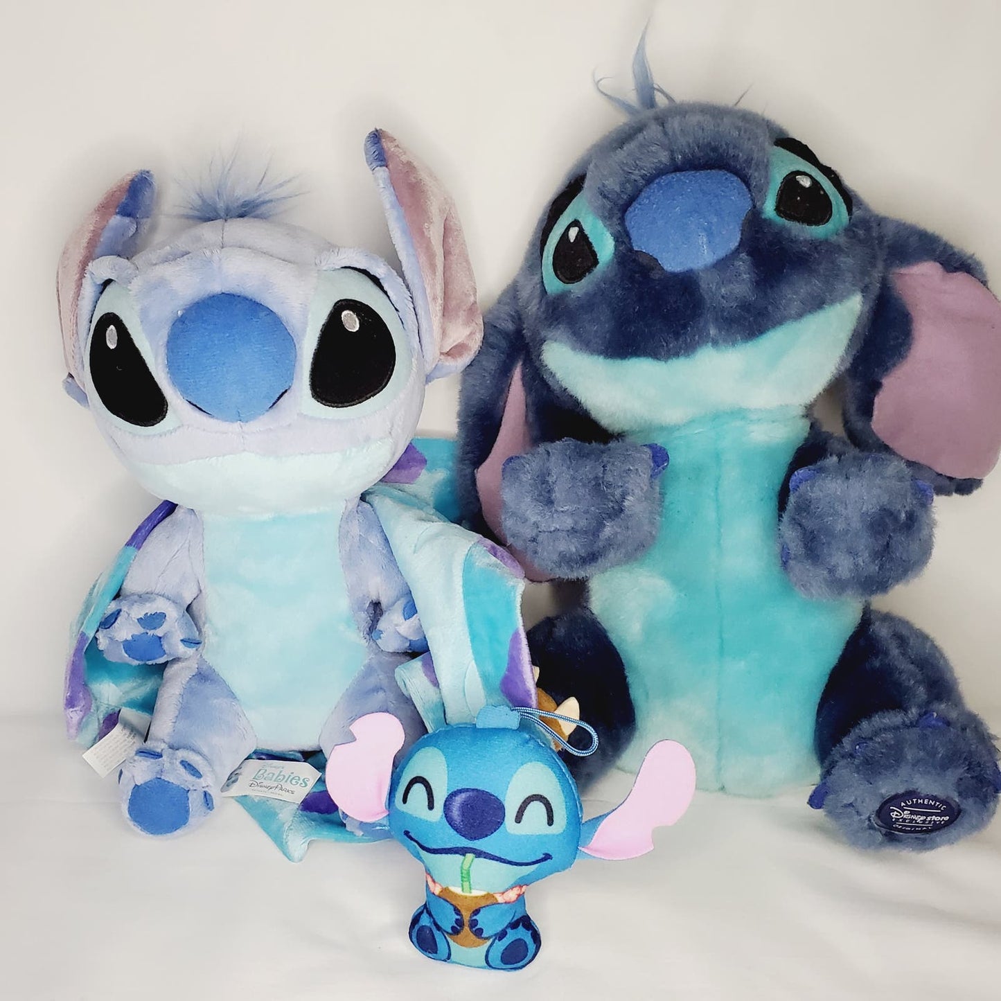 Disney Stitch, Baby Stitch, Keychain W/ Coconut Plush Stuffed Animal Bundle-NWOT