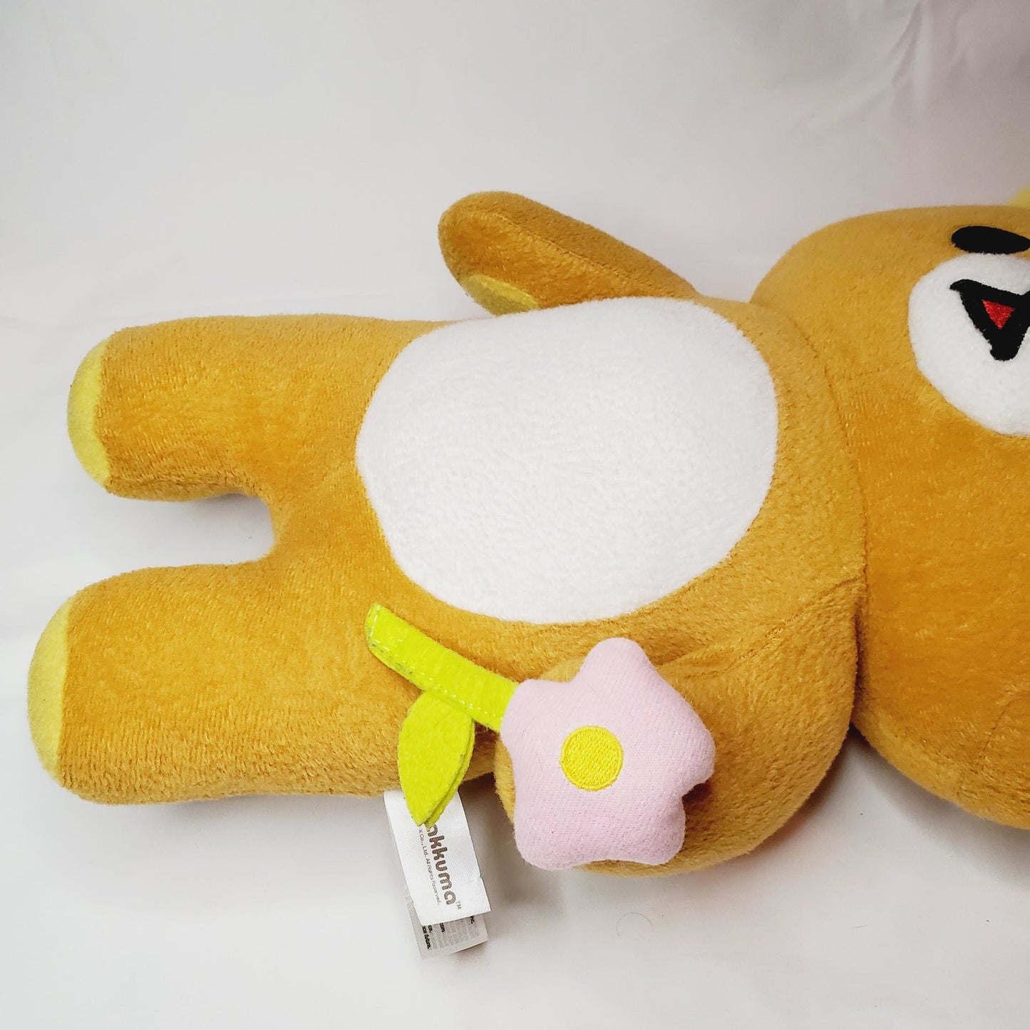 Rilakkuma w/ Flower San-X Happy Picnic Huggable Pillow 19" Plush Bear Toy-NWOT