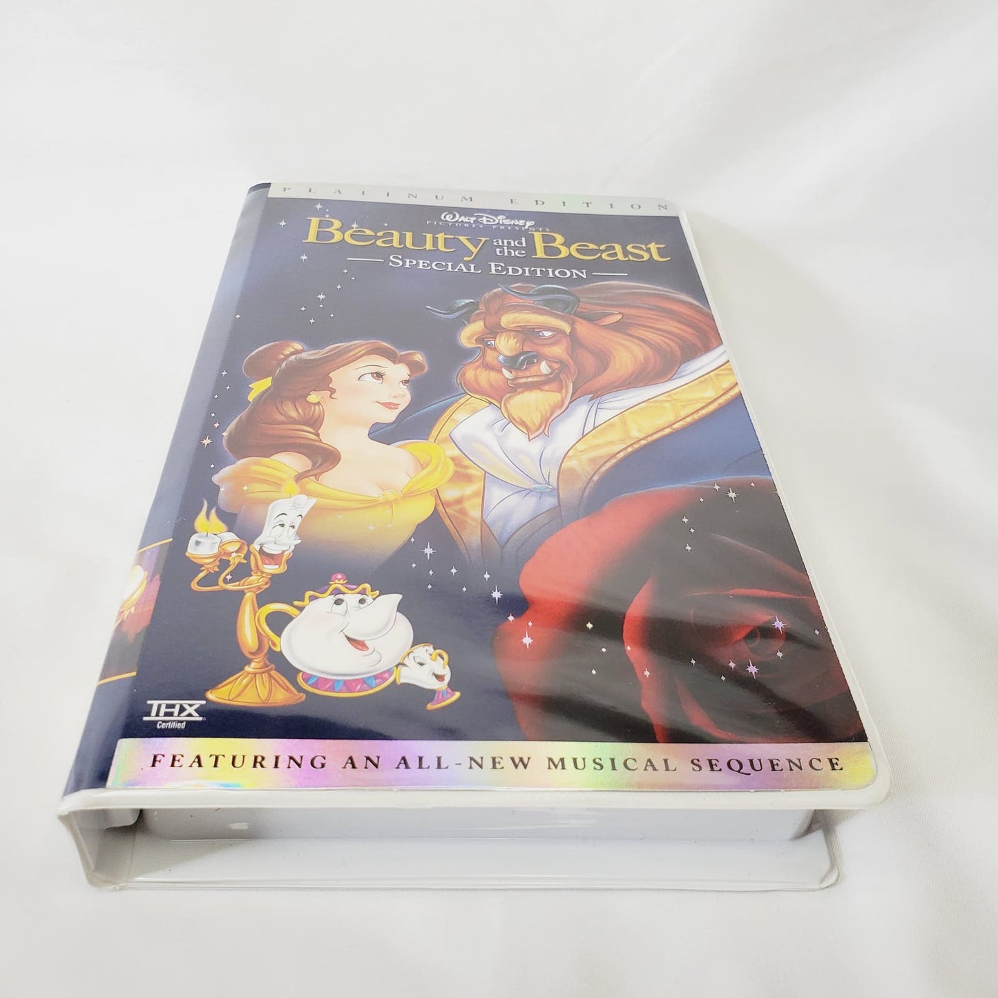 Disney Platinum Beauty & the Beast Special Edition VHS. Mini Belle Fig. Stickers