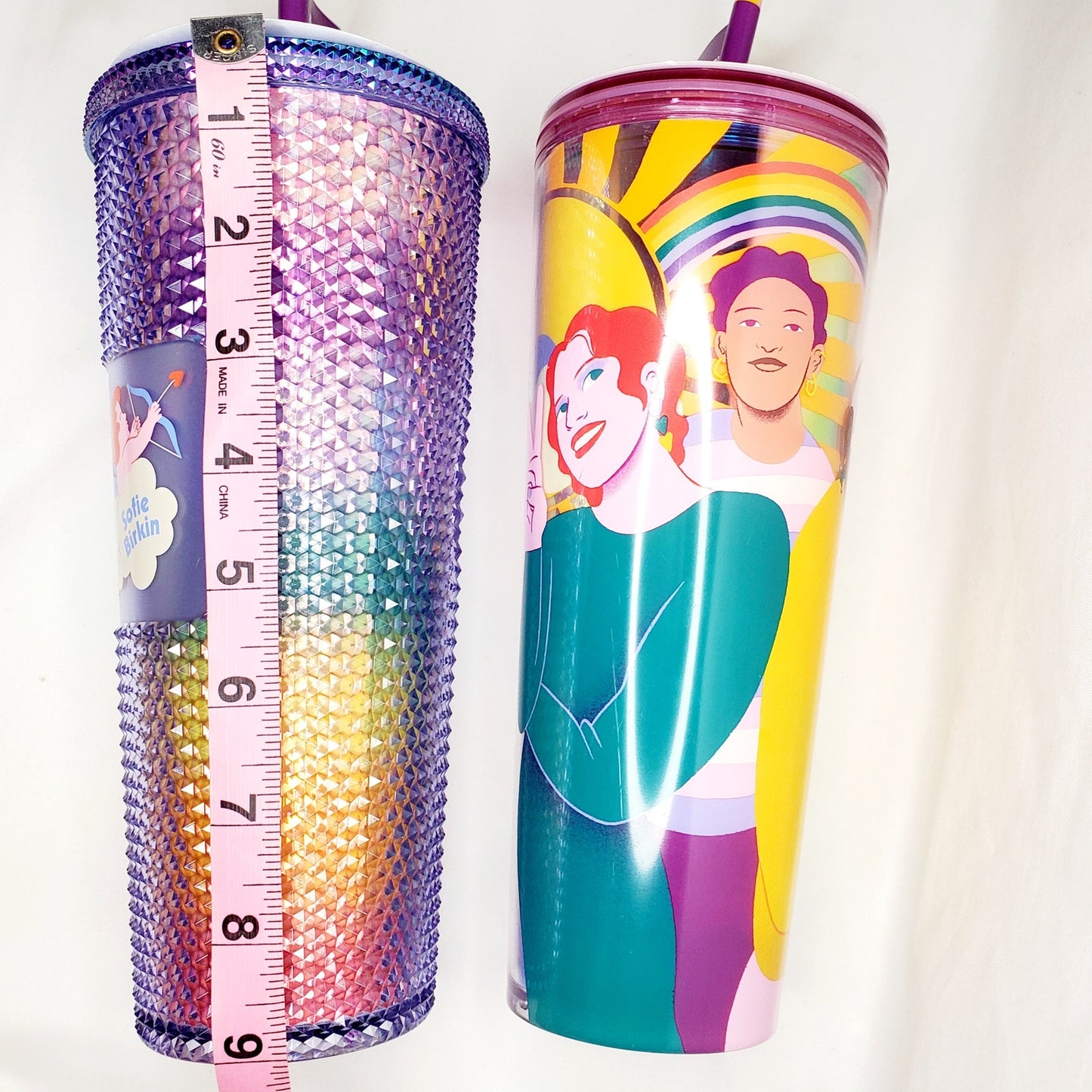 StarbucksxSofie Birkin Rainbow Gay Pride Summer 2024 Bling Studded Tumblers-NWT