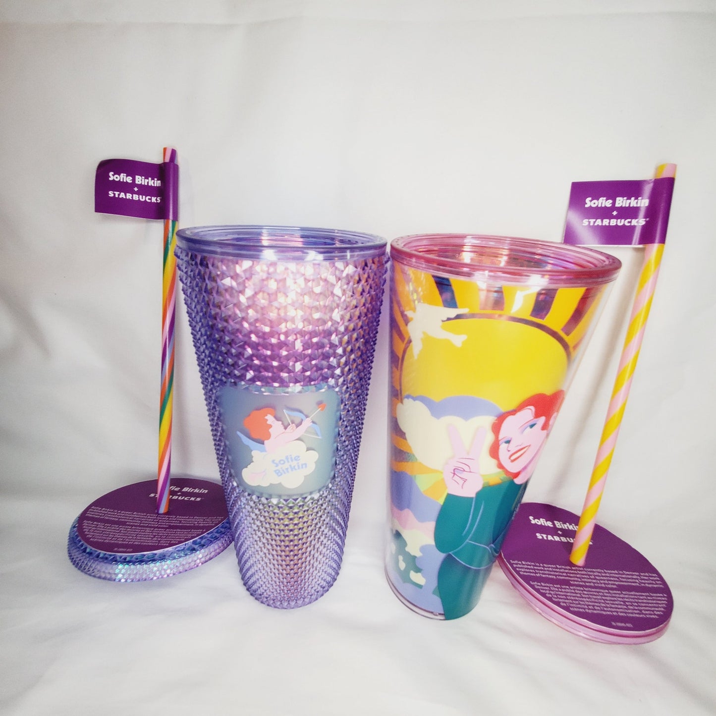 StarbucksxSofie Birkin Rainbow Gay Pride Summer 2024 Bling Studded Tumblers-NWT