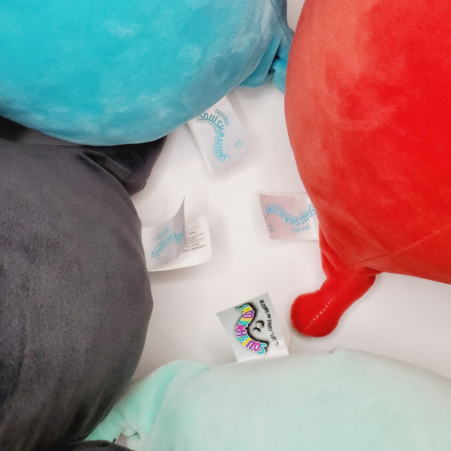 4 Dragon Squishmallows: Luxmen, Baiden, Avrill, Miles. Stuffed Animals. Plushies