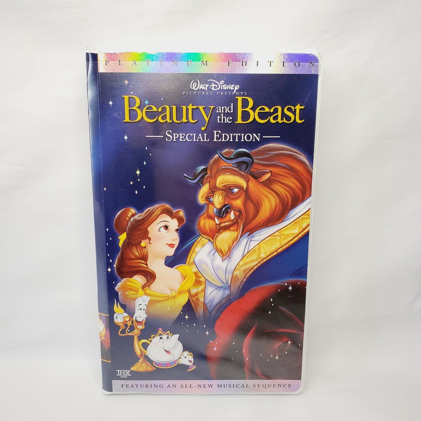 Disney Platinum Beauty & the Beast Special Edition VHS. Mini Belle Fig. Stickers