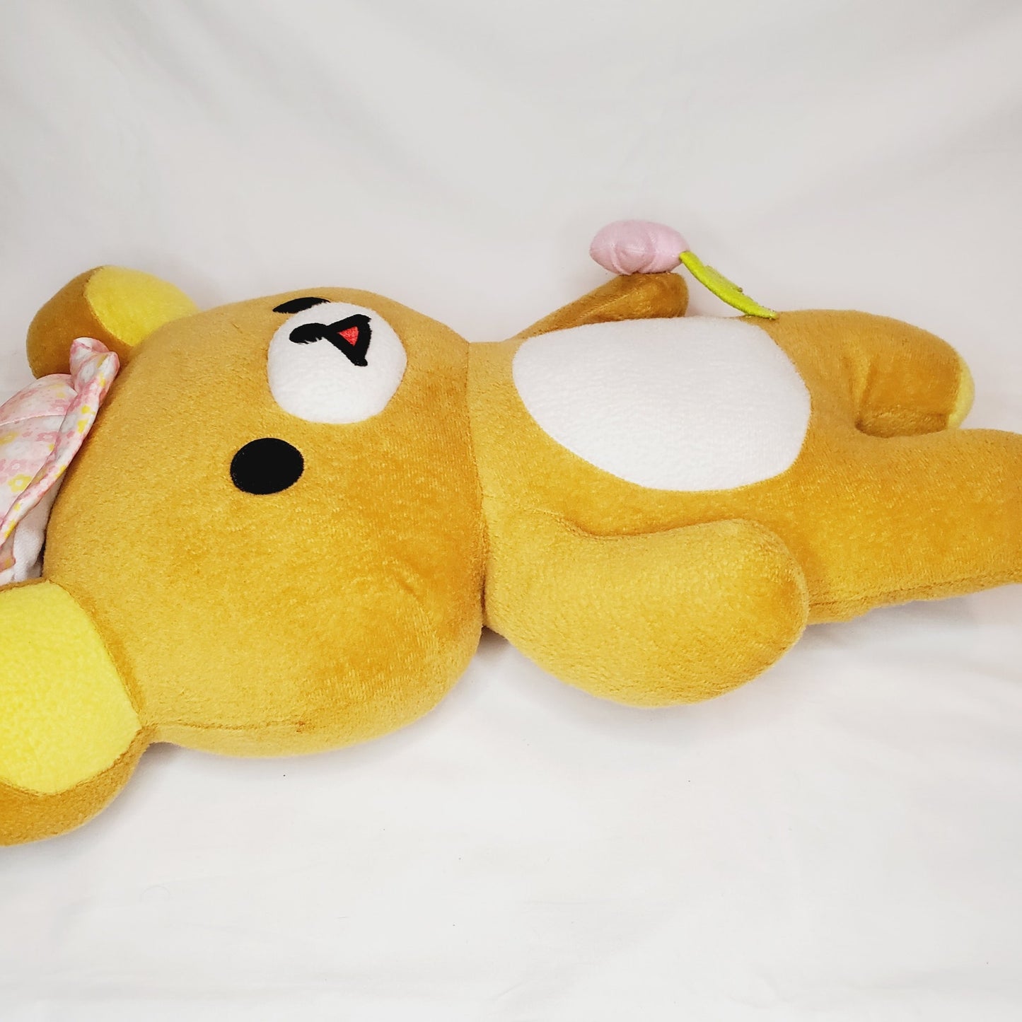 Rilakkuma w/ Flower San-X Happy Picnic Huggable Pillow 19" Plush Bear Toy-NWOT