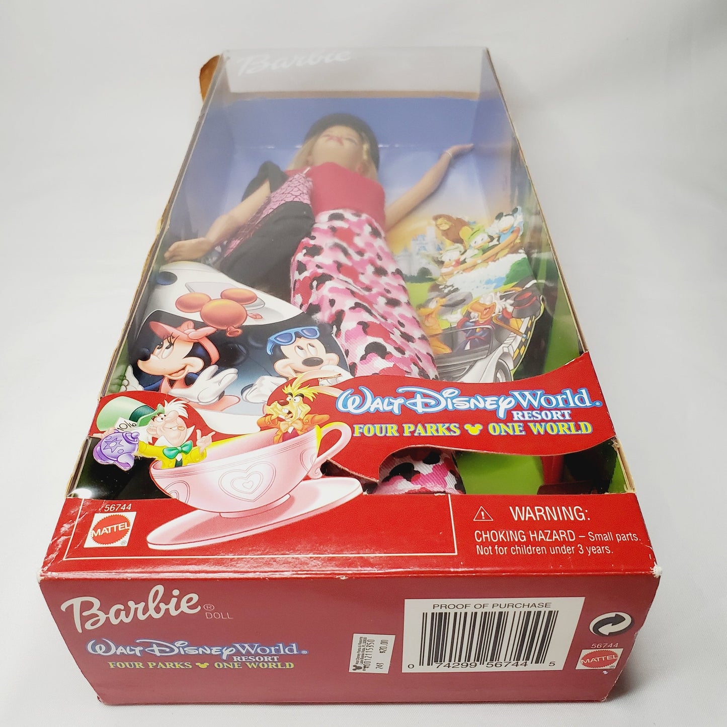 '02 Vintage Disney World 4-in-1 Parks Barbie. Animal & Magic Kingdom, Epcot+ - NWT