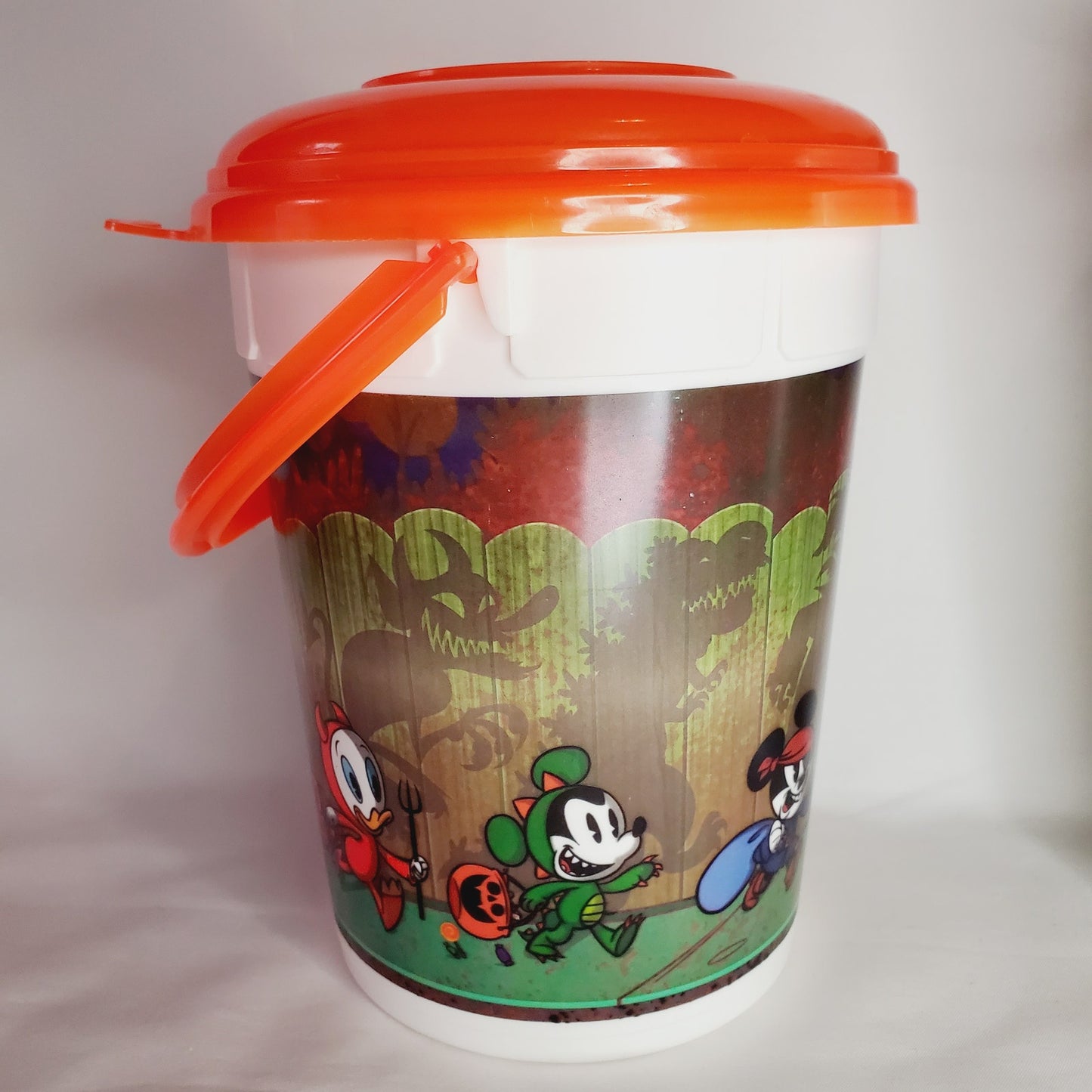 Disney Parks Vintage Halloween Candy Buckets x2 w/ matching lids & handles - LNew