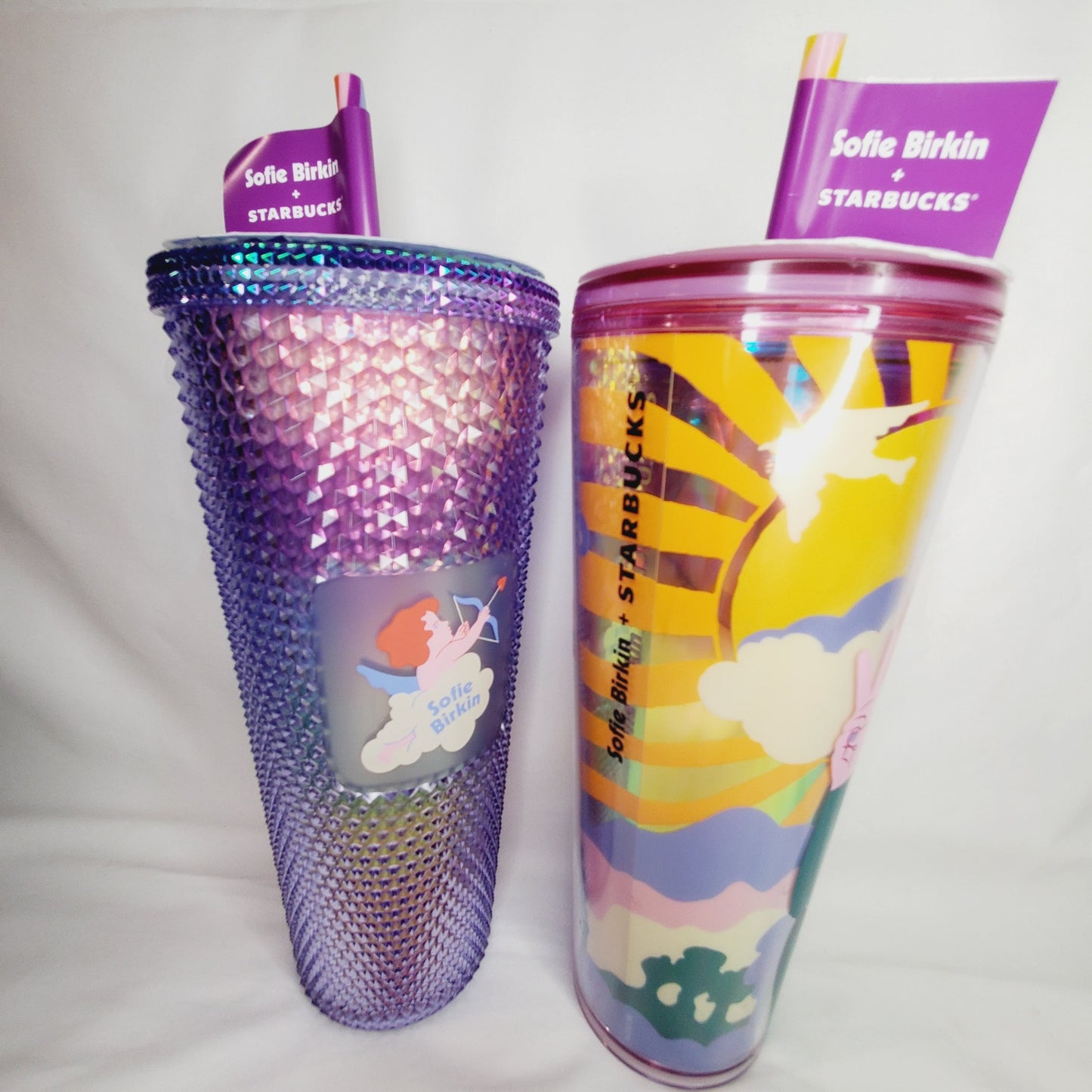 StarbucksxSofie Birkin Rainbow Gay Pride Summer 2024 Bling Studded Tumblers-NWT
