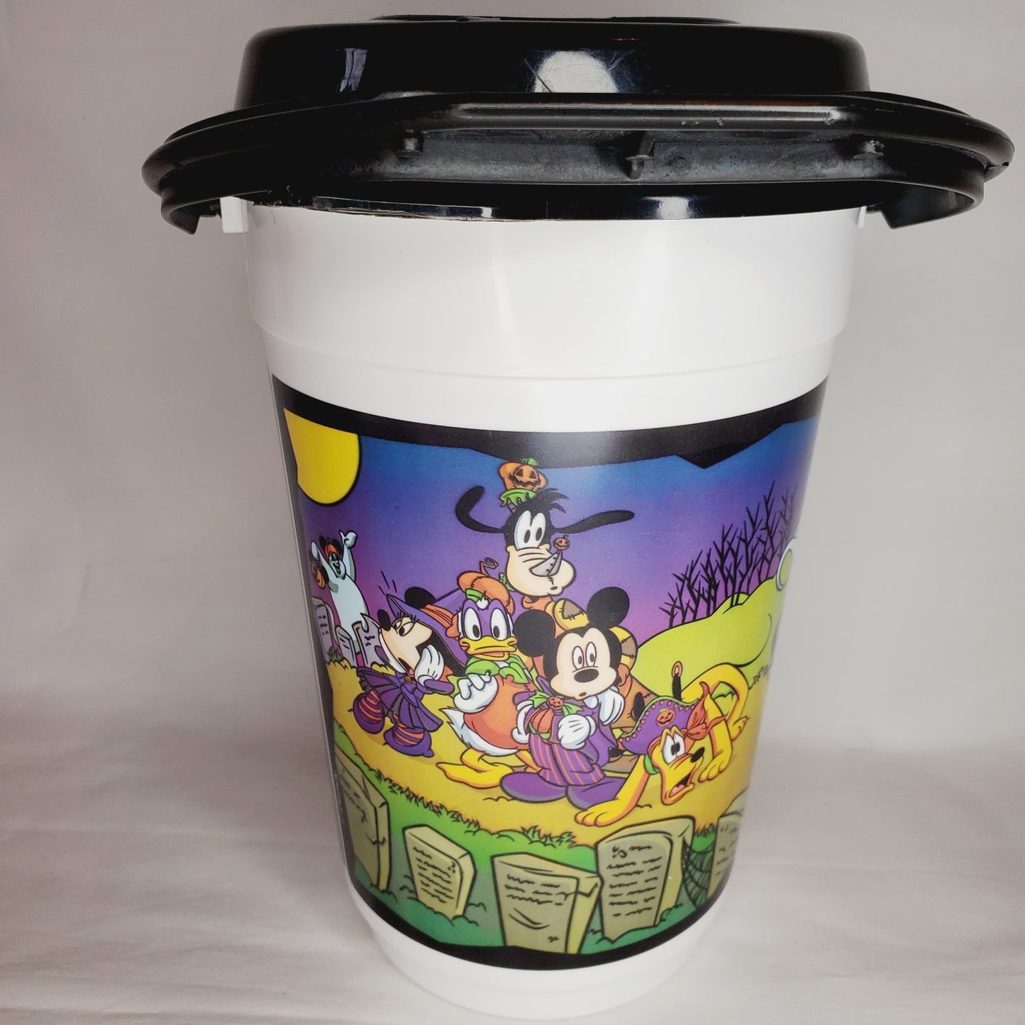 Disney Parks Vintage Halloween Candy Buckets x2 w/ matching lids & handles - LNew