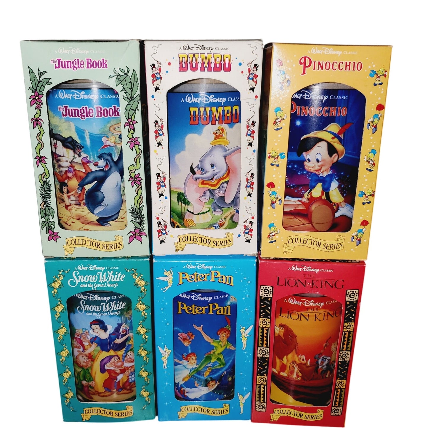 6 Vintage '94 Disney Burger King Collectors Series Movie Cups $10 each - LNew