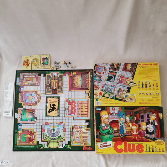 Simpsons 2002 Hasbro Clue Parker Bros Detective Boardgame. Special Edition.