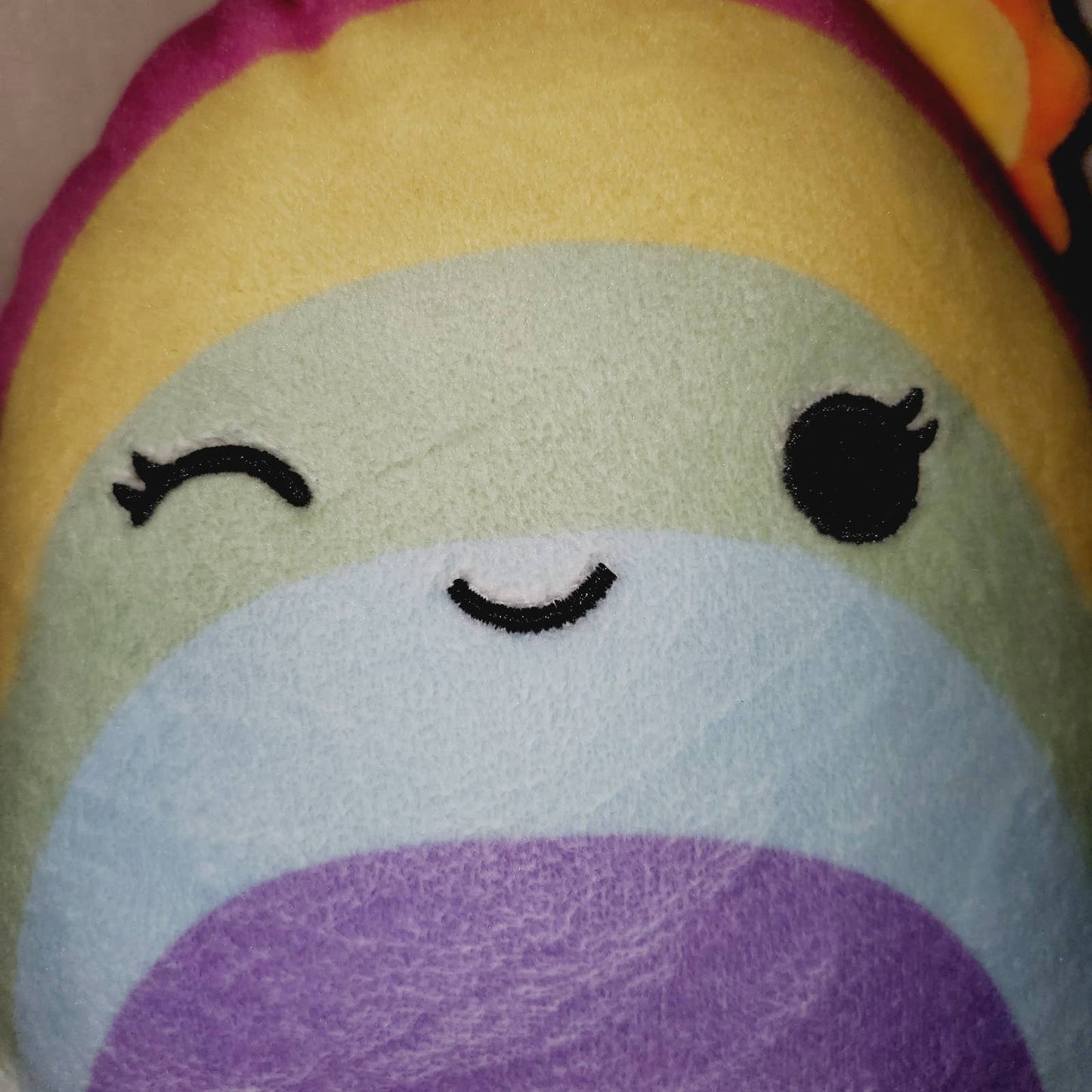 Squishmallow Sunshine Good Vibes Only Winking Rainbow Wellness Squad Toy - NWOT