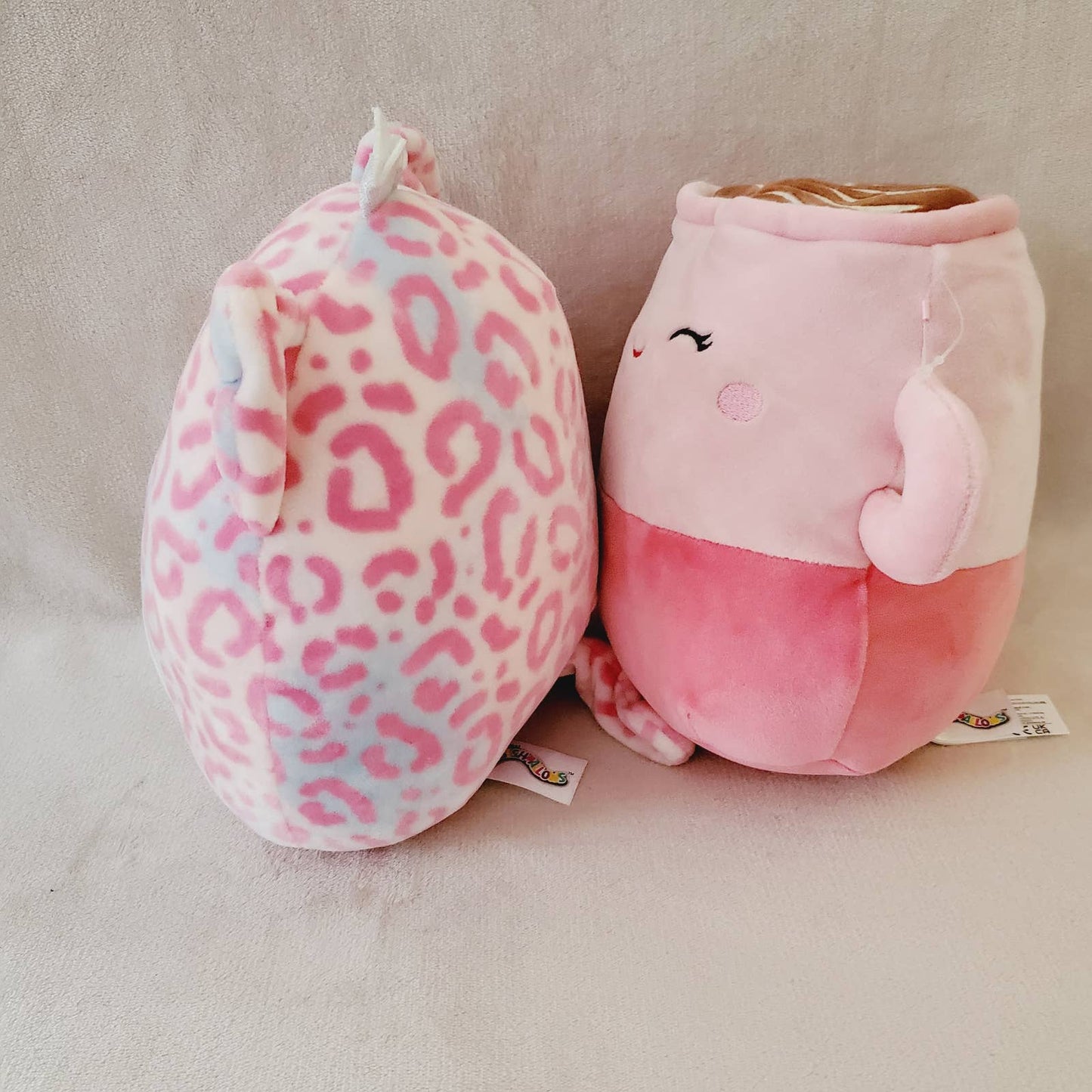 Squishmallow Pink Bundle! Brandi the Cheetah Queen & Emergy the Latte. Gift - NWOT